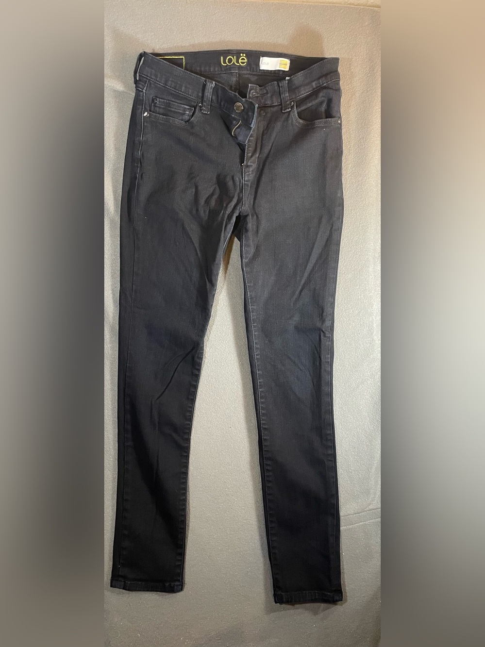 Lolë Skinny Yoga Jeans Black Denim Stretch Pants Size 28